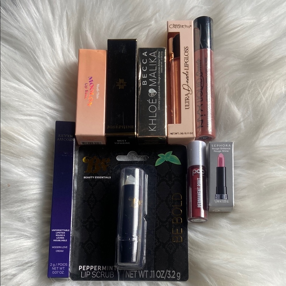 Lipstick Lipgloss Makeup Bundle; Kevyn Aucoin Sephora NYX Becca & More